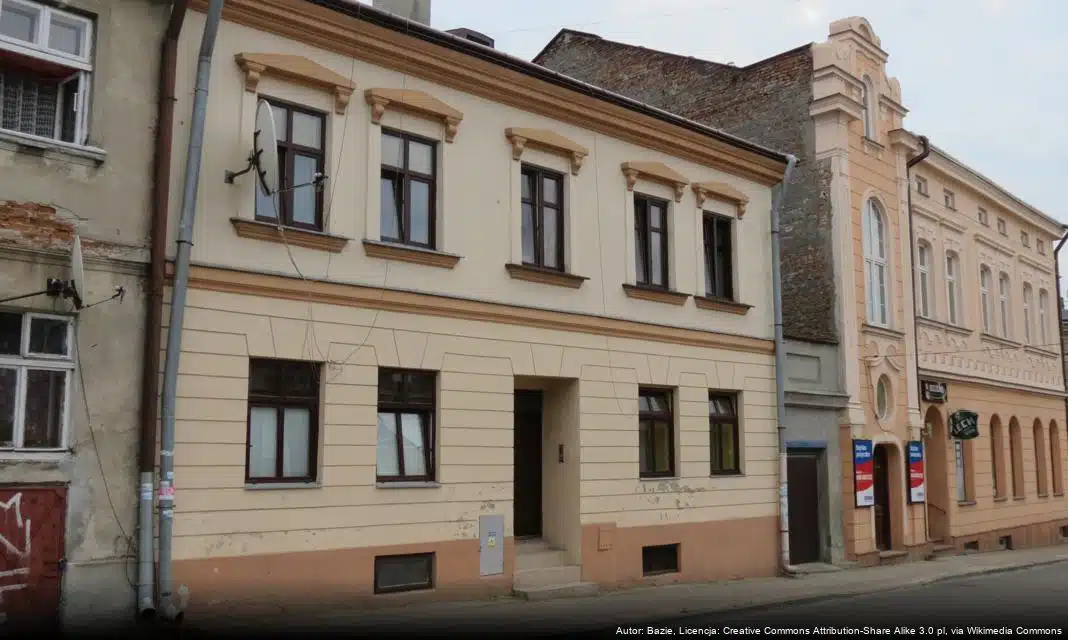 Świąteczne drzewka na ul. Grodzkiej w Jarosławiu